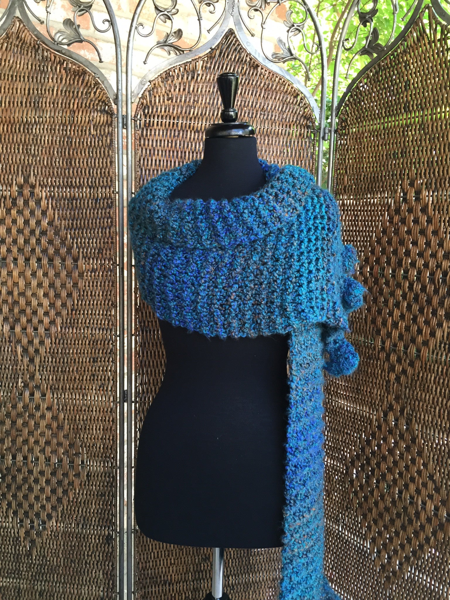 "Fireside Amazonia" - Rectangle Ruffle Wrap