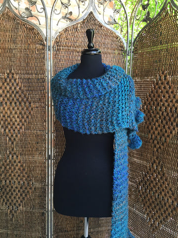 "Fireside Amazonia" - Rectangle Ruffle Wrap