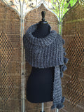 "Edwardian Gray" - Rectangle Ruffle Wrap