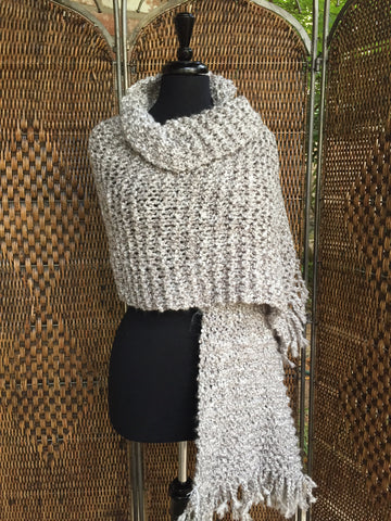"Clouds" - Rectangle Fringe Wrap