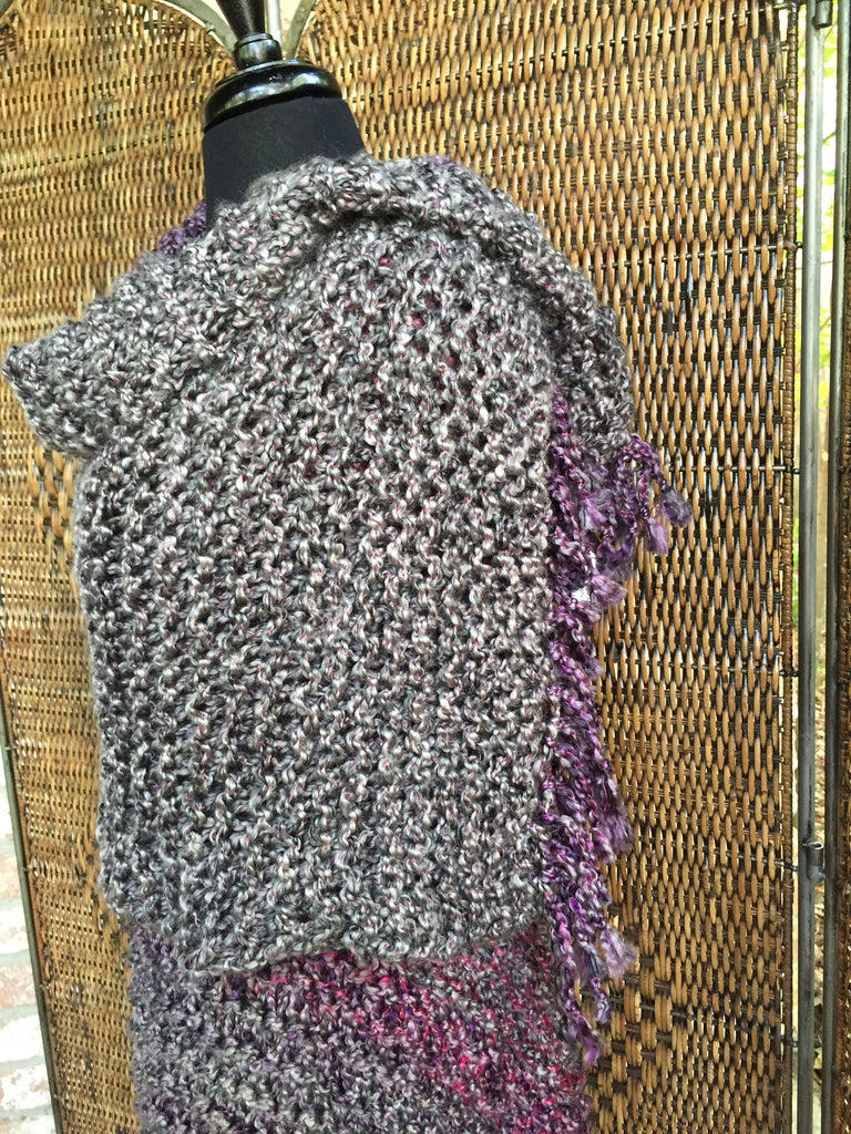 "Gemstone Stripes" - Rectangle Fringe Wrap