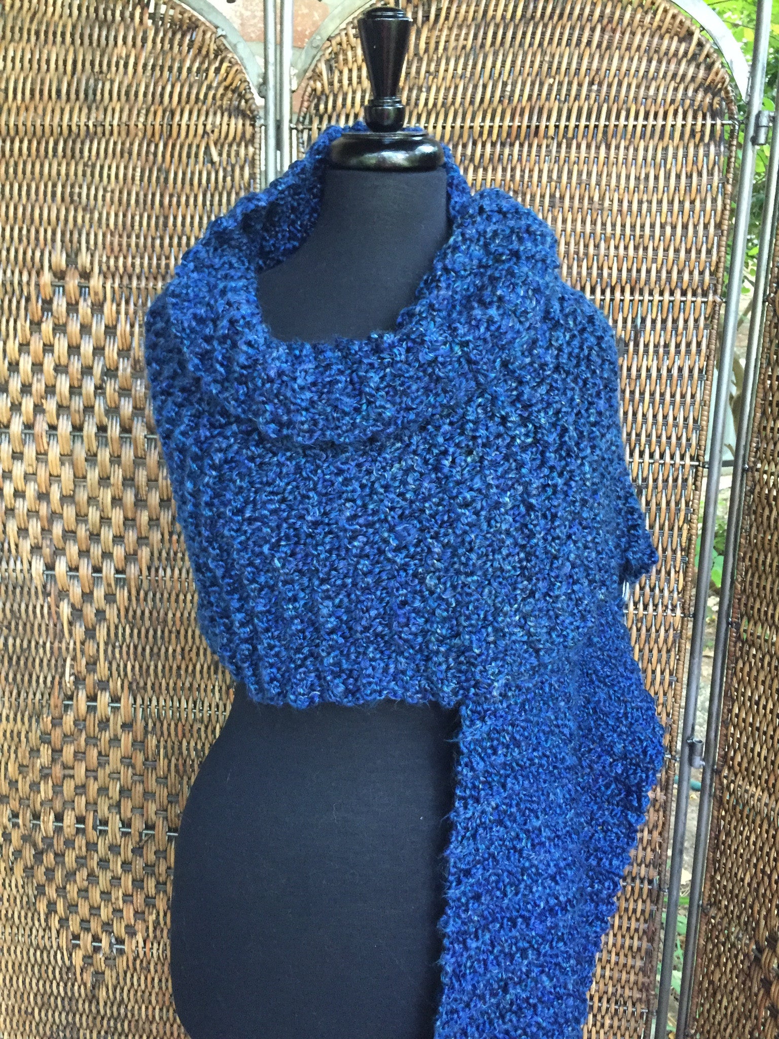 "Colonial Blue" - Rectangle Fringe Wrap