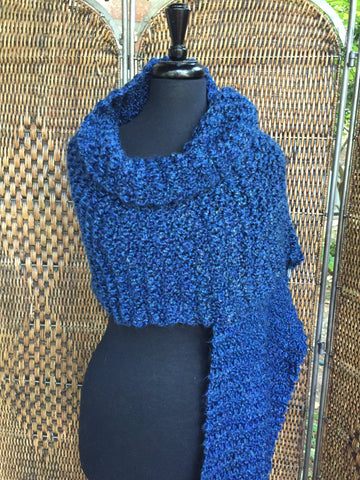 "Colonial Blue" - Rectangle Fringe Wrap