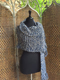 "Blue Moon" - Rectangle Fringe Wrap